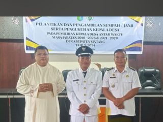 Tiga Kades Baru di Kabupaten Sintang Resmi Dilantik