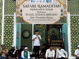 Kunjungi Masjid Jami’ Al-Huda, Wabup Sintang Tekankan Kebersamaan