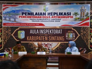 Tiga Desa Ikuti Penilaian Replikasi Percontohan Desa Antikorupsi Kabupaten Sintang