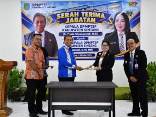 Sertijab Kadis DPMPTSP Sintang, Kartiyus: Tetap Kompak dan Berikan Pelayanan Terbaik